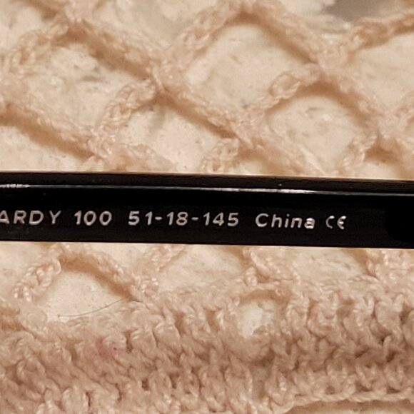 WARBY PARKER HARDY 100 MEDIUM EYEGLASSES SUNGLASSES BLACK FRAMES 51-18-145 CASE - Picture 11 of 14